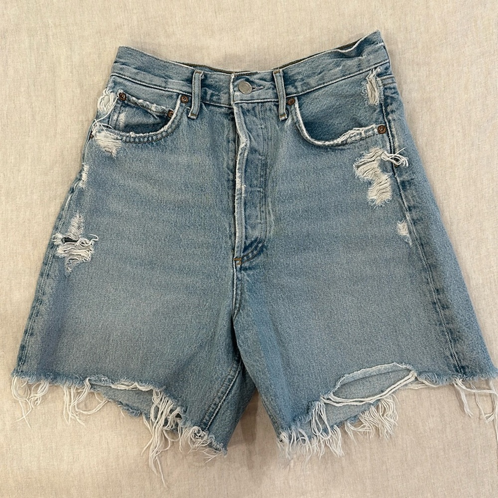 AGOLDE denim stella short in deserted size 25